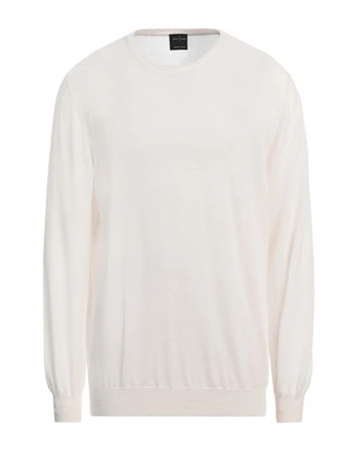 Shop Gran Sasso Man Sweater Ivory Size 46 Virgin Wool In White
