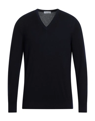 Shop Gran Sasso Man Sweater Midnight Blue Size 40 Cashmere