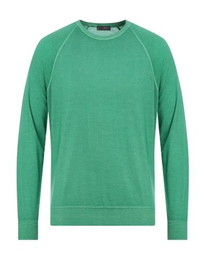 Shop Drumohr Man Sweater Green Size 44 Super 140s Wool