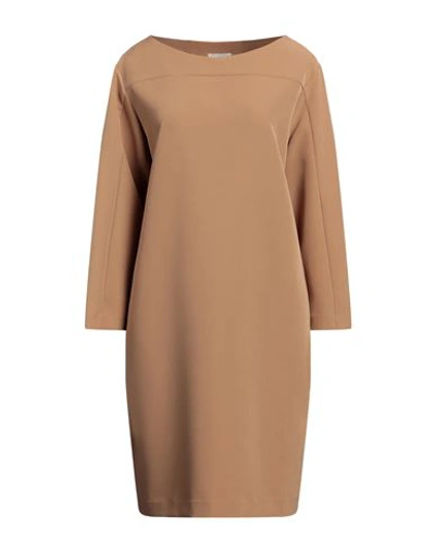 Shop Altea Woman Midi Dress Camel Size 8 Polyester, Elastane In Beige