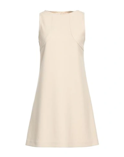 Shop Attic And Barn Woman Mini Dress Beige Size 6 Polyester, Viscose, Elastane