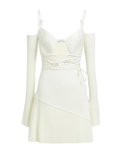 Shop Mach & Mach Woman Mini Dress Cream Size L Viscose, Polyester In White