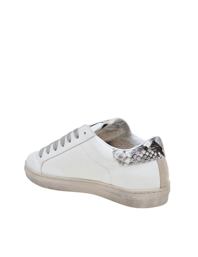 Shop Ama Brand Leather Sneakers In Bianco/glitter