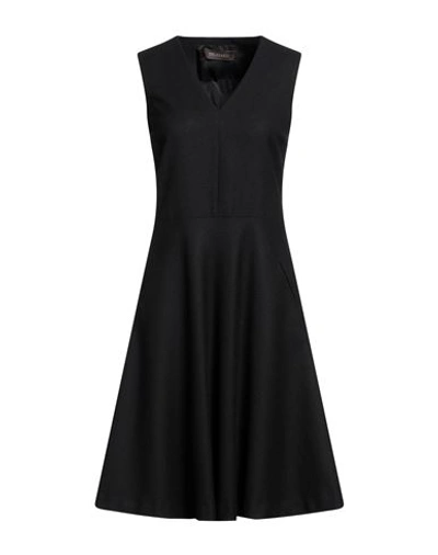 Shop Trussardi Woman Midi Dress Black Size 6 Virgin Wool