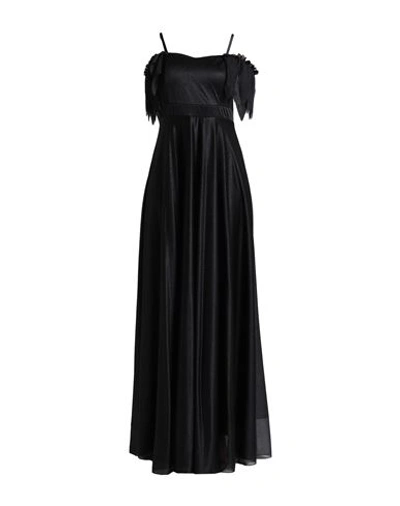 Shop Siste's Woman Maxi Dress Black Size L Polyester, Elastane