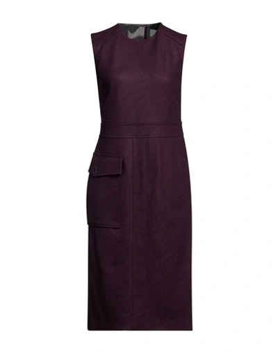 Shop Eleventy Woman Midi Dress Deep Purple Size 8 Wool, Polyamide