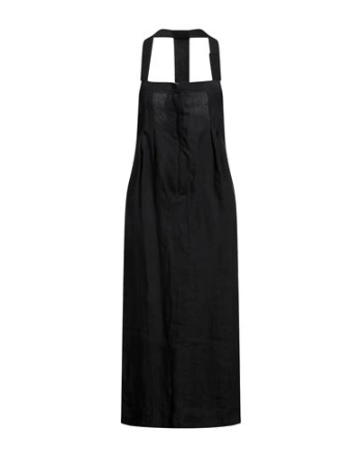 Un-namable Woman Midi Dress Black Size 8 Hemp In Black