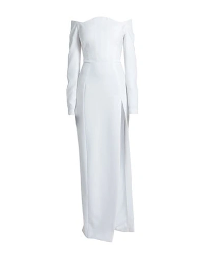 Monot Mônot Woman Maxi Dress White Size 4 Polyester In White