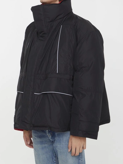 Shop Balenciaga Wrap Parka In Black