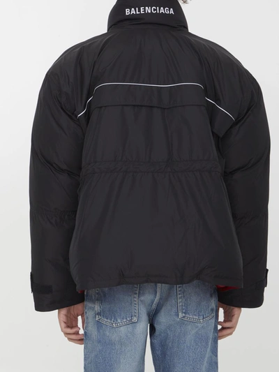 Shop Balenciaga Wrap Parka In Black