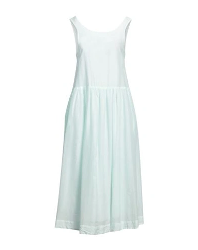Shop 19.61 Milano Woman Midi Dress Light Green Size 6 Cotton, Silk