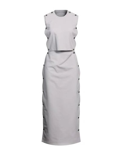 Shop Y/project Woman Midi Dress Grey Size 6 Virgin Wool, Elastane, Acrylic, Polyamide