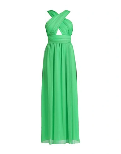 Shop Hanita Woman Maxi Dress Green Size S Polyester
