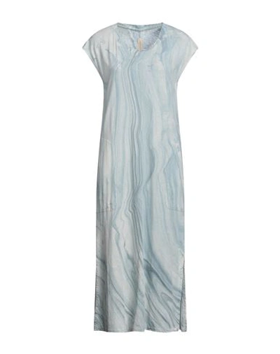 Shop Raquel Allegra Woman Midi Dress Sky Blue Size 1 Linen, Cotton