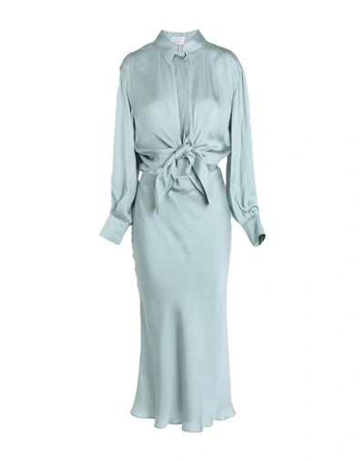 Shop Brunello Cucinelli Woman Maxi Dress Sky Blue Size M Silk