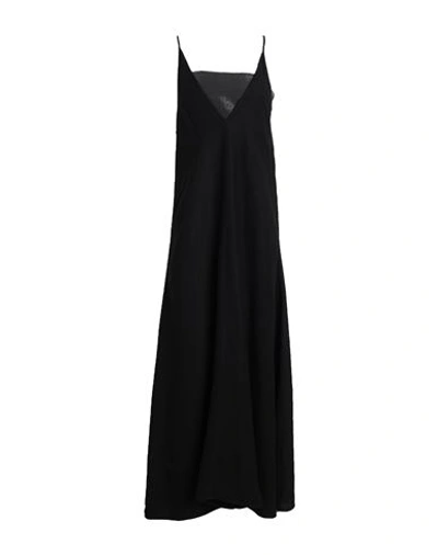 Shop Brunello Cucinelli Woman Maxi Dress Black Size S Viscose, Linen
