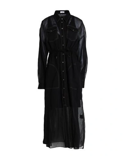 Shop Brunello Cucinelli Woman Maxi Dress Black Size M Cotton