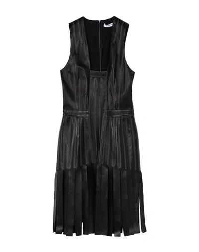 Shop Mugler Woman Midi Dress Black Size 4 Lambskin
