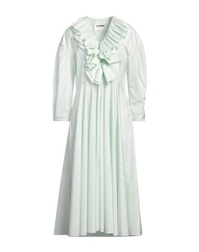 Shop Jil Sander Woman Midi Dress Light Green Size 6 Polyester
