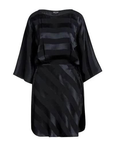 Shop Giorgio Armani Woman Midi Dress Black Size 6 Silk