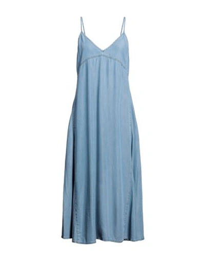 Shop Pinko Woman Maxi Dress Blue Size L Lyocell