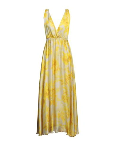 Shop Liu •jo Woman Maxi Dress Yellow Size 10 Polyester