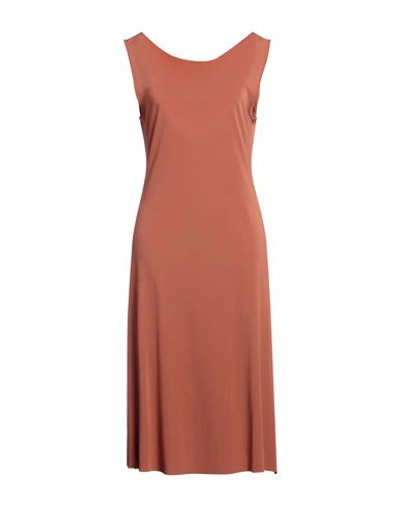 Shop Liviana Conti Woman Midi Dress Brown Size 12 Viscose