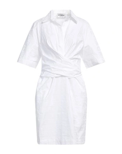 Shop Iceberg Woman Mini Dress White Size 4 Cotton