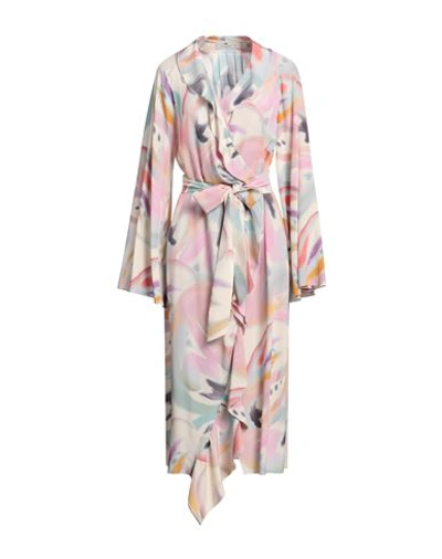 Shop Etro Woman Midi Dress Pink Size 10 Silk