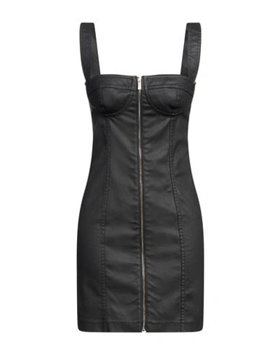 Shop Just Cavalli Woman Mini Dress Black Size 4 Cotton, Elastane