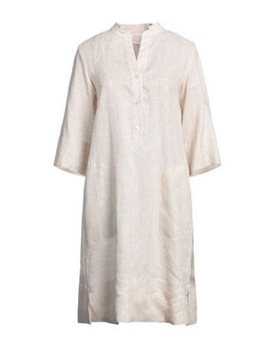 Shop Annamariapaletti Woman Midi Dress Beige Size 12 Linen