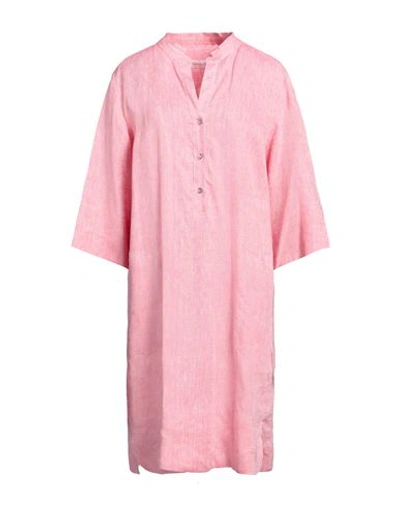 Shop Annamariapaletti Woman Midi Dress Pink Size 12 Linen