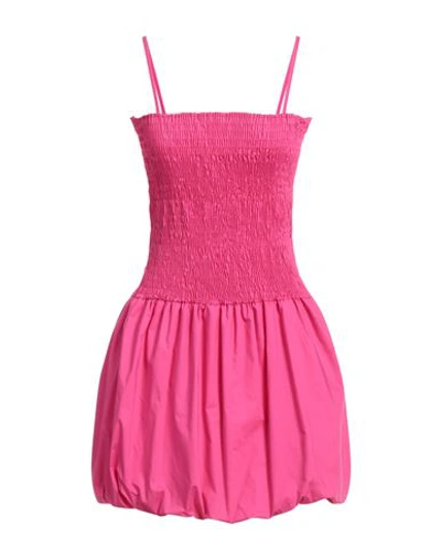 Shop Imperial Woman Mini Dress Fuchsia Size Xs Cotton In Pink