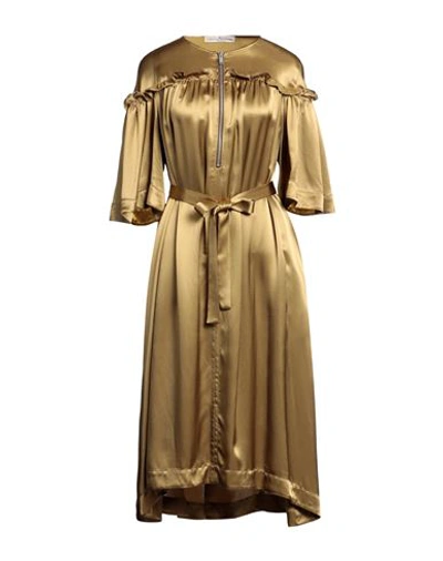 Shop Golden Goose Woman Midi Dress Sage Green Size S Viscose