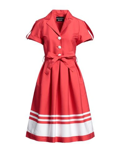 Shop Boutique Moschino Woman Midi Dress Red Size 10 Cotton, Polyamide