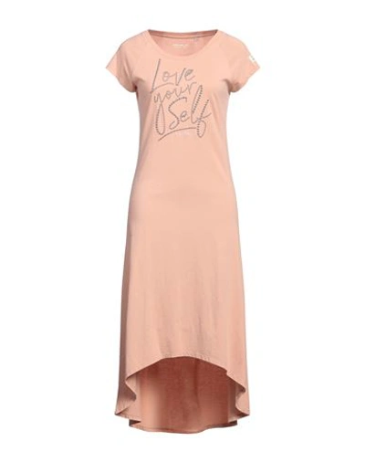 Shop Fred Mello Woman Midi Dress Blush Size M Cotton In Pink