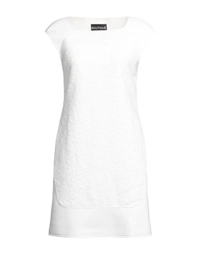 Shop Boutique Moschino Woman Mini Dress White Size 10 Cotton, Polyamide
