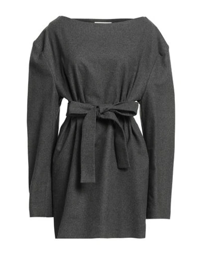 Shop Setchu Woman Mini Dress Grey Size 2 Virgin Wool, Polyamide, Cashmere, Elastane