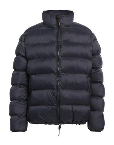 Shop Dekker Man Puffer Navy Blue Size Xxl Polyamide