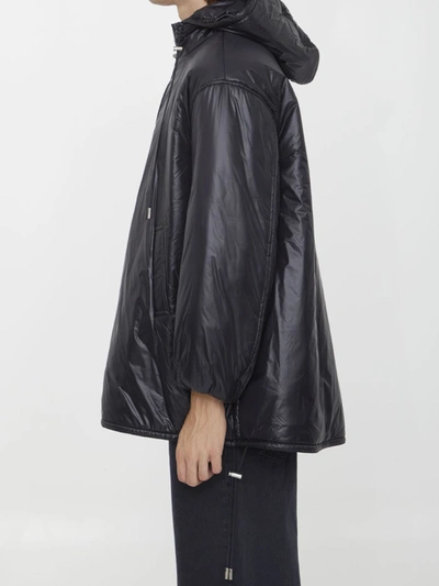 Shop Saint Laurent Cassandre Nylon Jacket In Black
