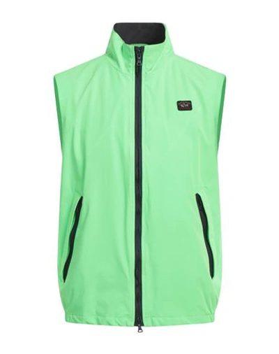 Shop Paul & Shark Man Jacket Green Size Xl Polyester, Elastane