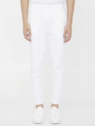 Shop Moncler Genius Cotton Track Pants In White