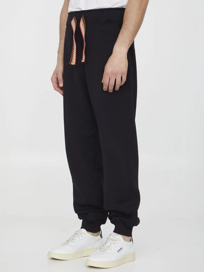 Shop Lanvin Curb Lace Joggers In Black