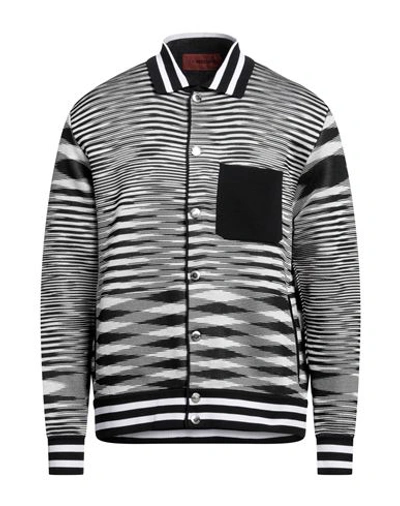 Missoni Man Jacket Black Size 44 Viscose, Cotton, Polyamide, Polyester, Polyurethane In Black