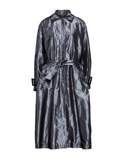 Shop Herno Woman Overcoat & Trench Coat Midnight Blue Size 6 Silk