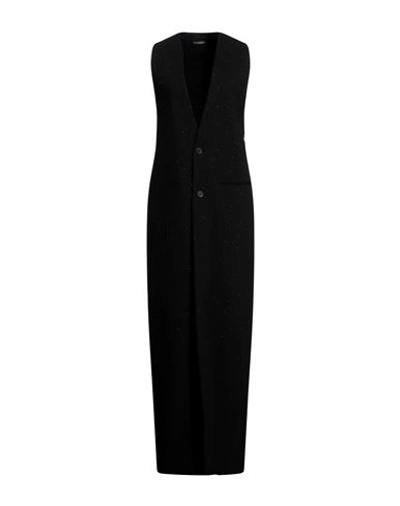 Shop Ann Demeulemeester Woman Overcoat & Trench Coat Black Size 10 Wool, Elastane, Glass