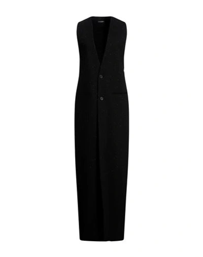 Ann Demeulemeester Woman Overcoat & Trench Coat Black Size 10 Wool, Elastane, Glass In Black