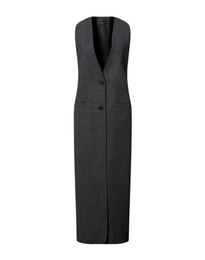 Shop Ann Demeulemeester Woman Overcoat & Trench Coat Lead Size 6 Virgin Wool In Grey