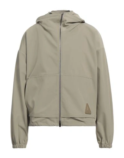 Emporio Armani Man Jacket Sage Green Size 42 Polyester, Elastane In Sage Green