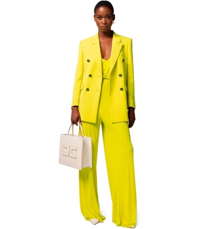 Shop Elisabetta Franchi Cedar Belted Jumpsuit In Yellow